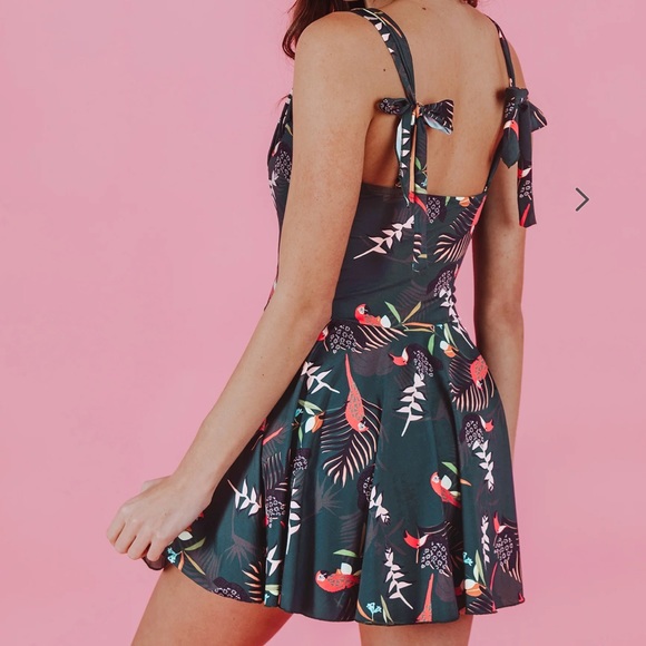 NWT Jessica Rey Swimwear Marie Dress in Rainforest Size Medium - Picture 3 of 4